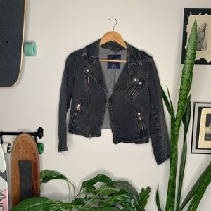 American Eagle Denim Moto Jacket M